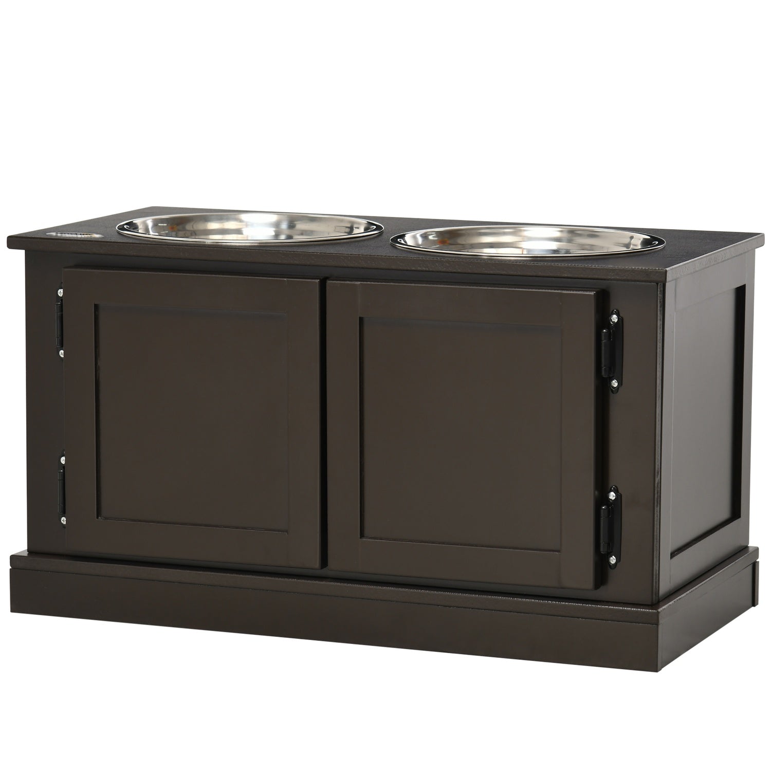 Upphöjda hundskålar med förvaring, 2 skålar för stora hundar