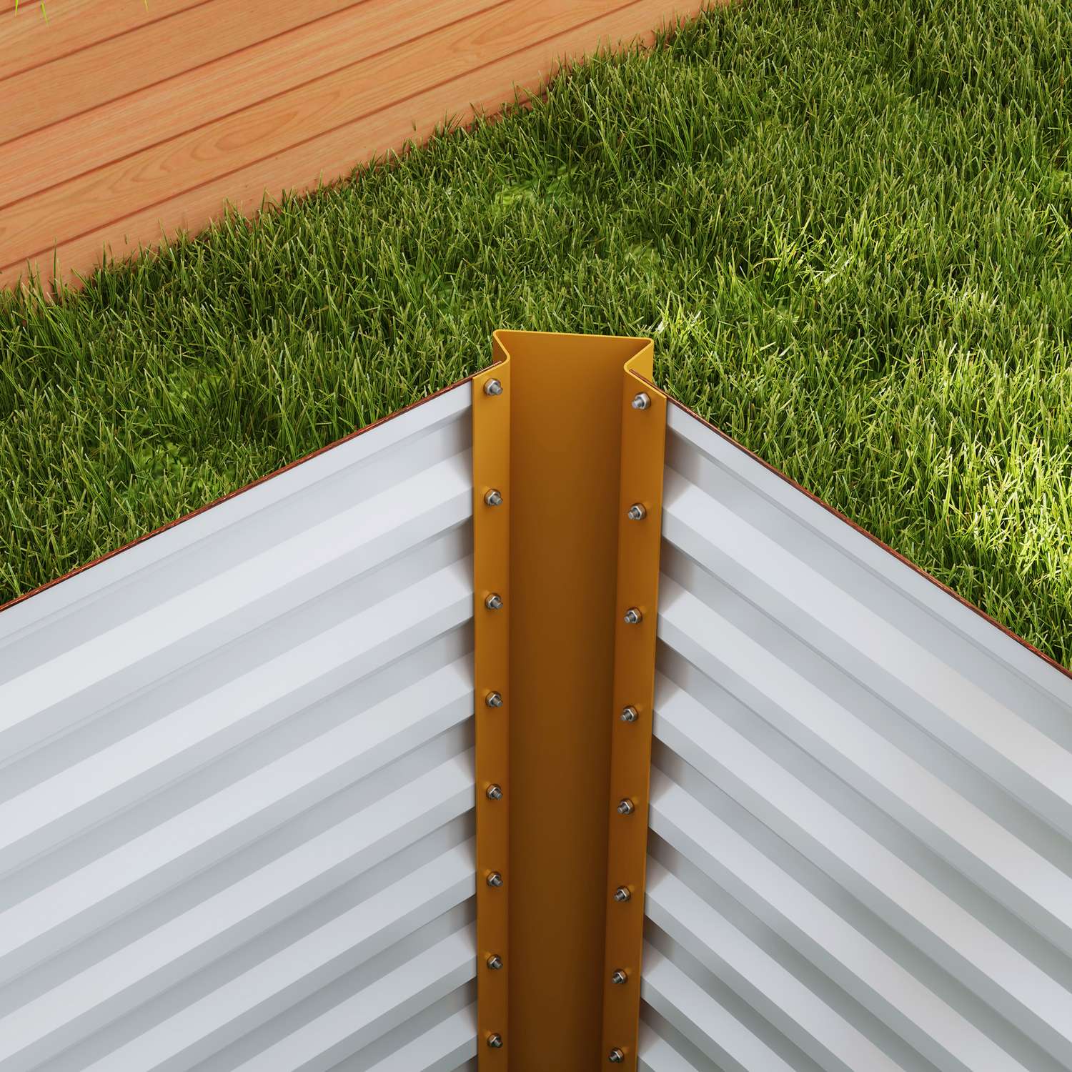 Upphöjda trädgårdssängar i galvaniserat stål, väderbeständig, 120x60 cm