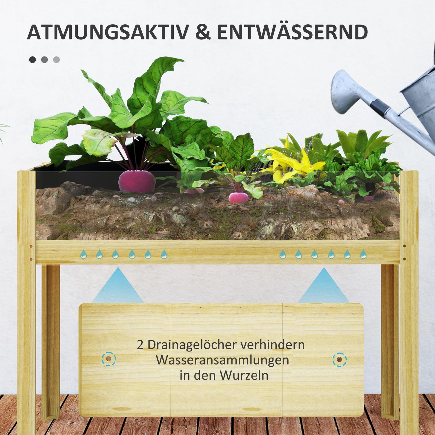 Upphöjd grönsaksbädd med akrylpaneler, 110x50x80 cm