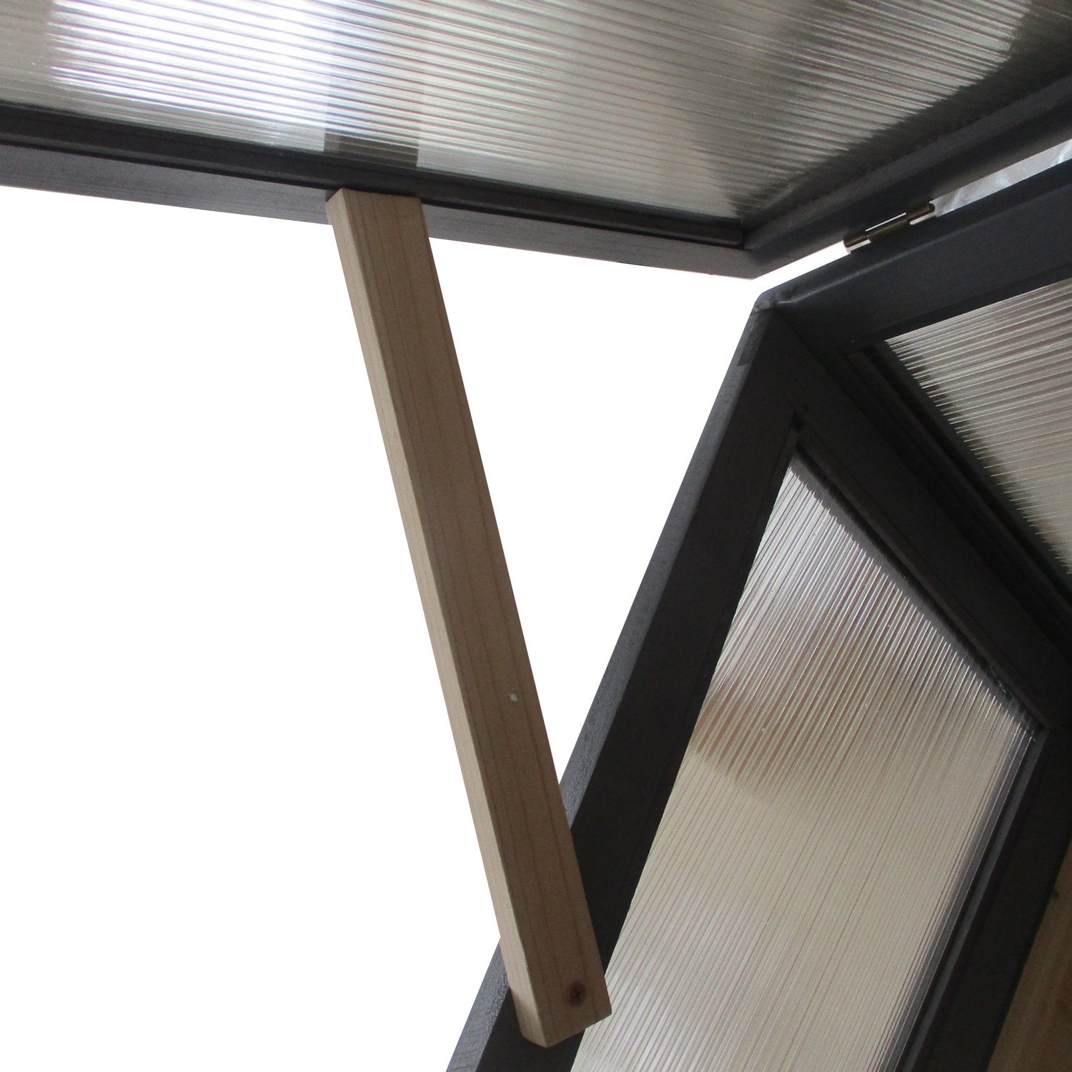 Upphöjd trädgårdssäng i trä med växthus med kall ram, grå