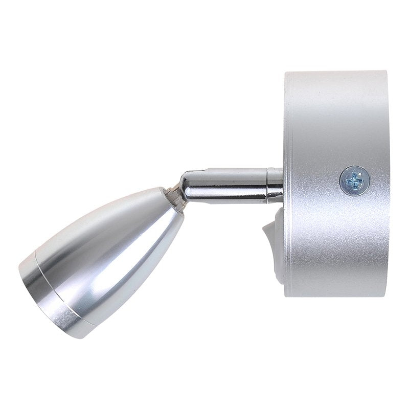 Utanpåliggande spotlight 1-led svängbar 12V 160lm Ø65x70-110mm