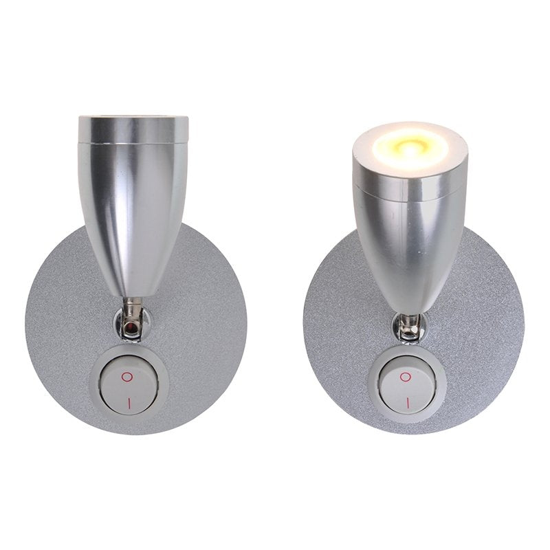 Utanpåliggande spotlight 1-led svängbar 12V 160lm Ø65x70-110mm