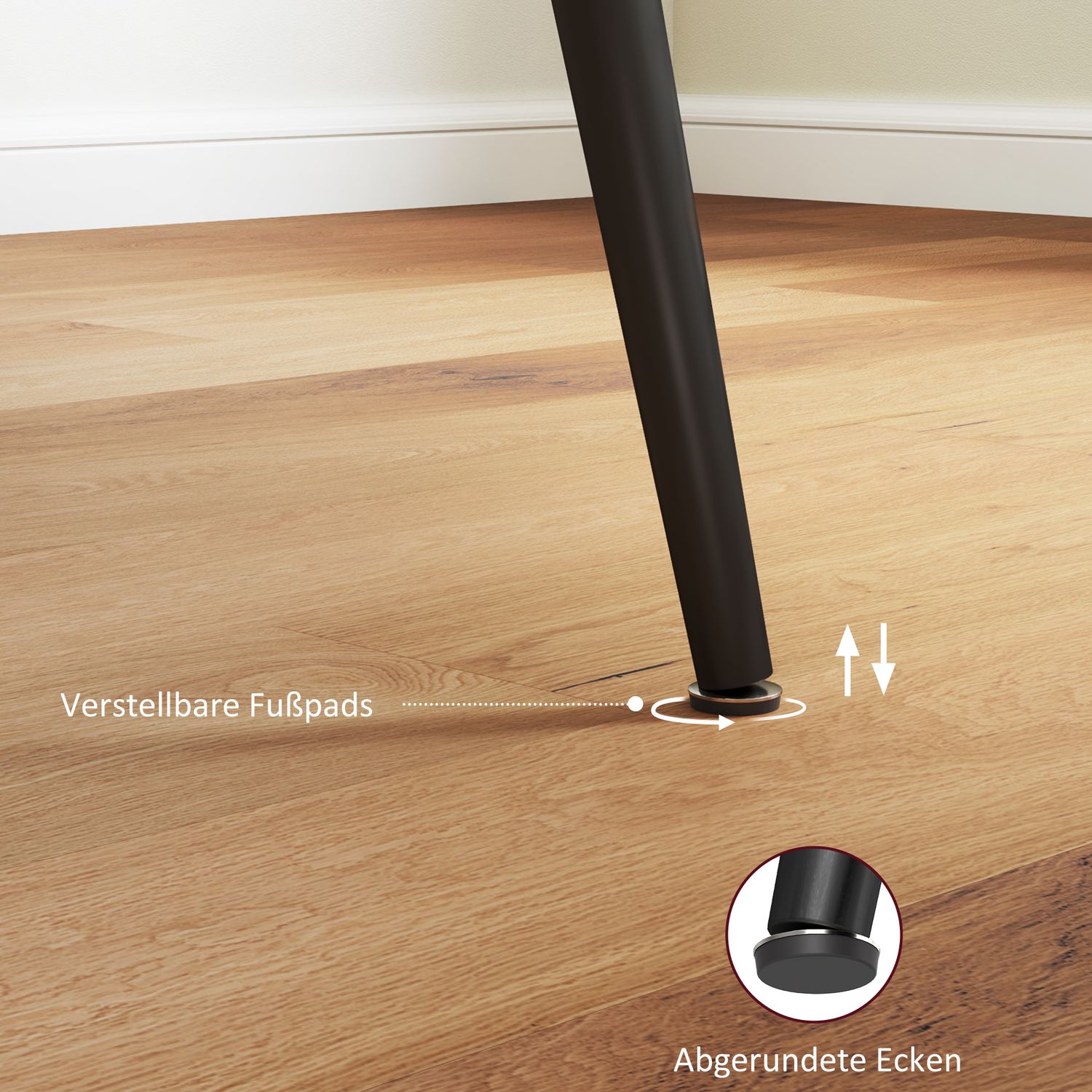 Utdragbart matbord, säten 6-8, stålben, naturlig finish