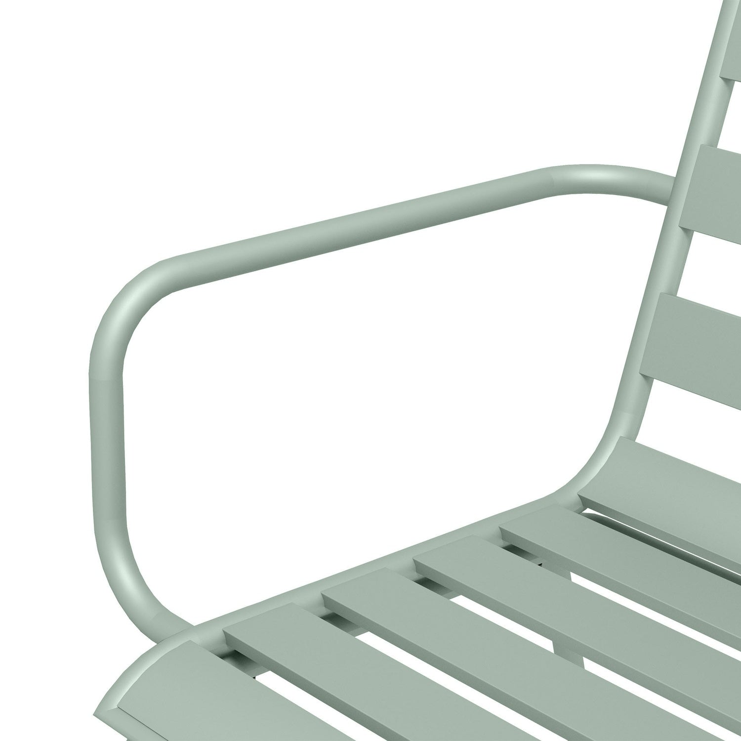 Uteserveringsset – 5-delat stålbord och stolar, grönt