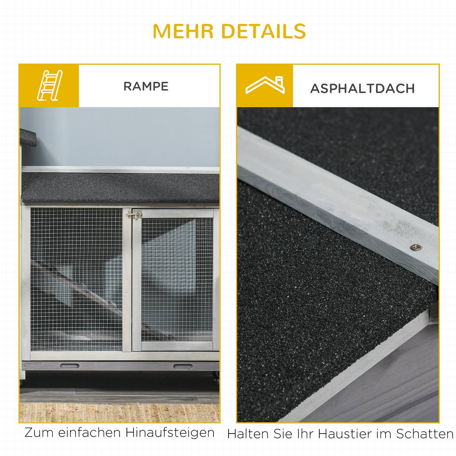 Utomhus Smådjurshus, Dubbelvånings Gran Trä, 157x53x99 cm