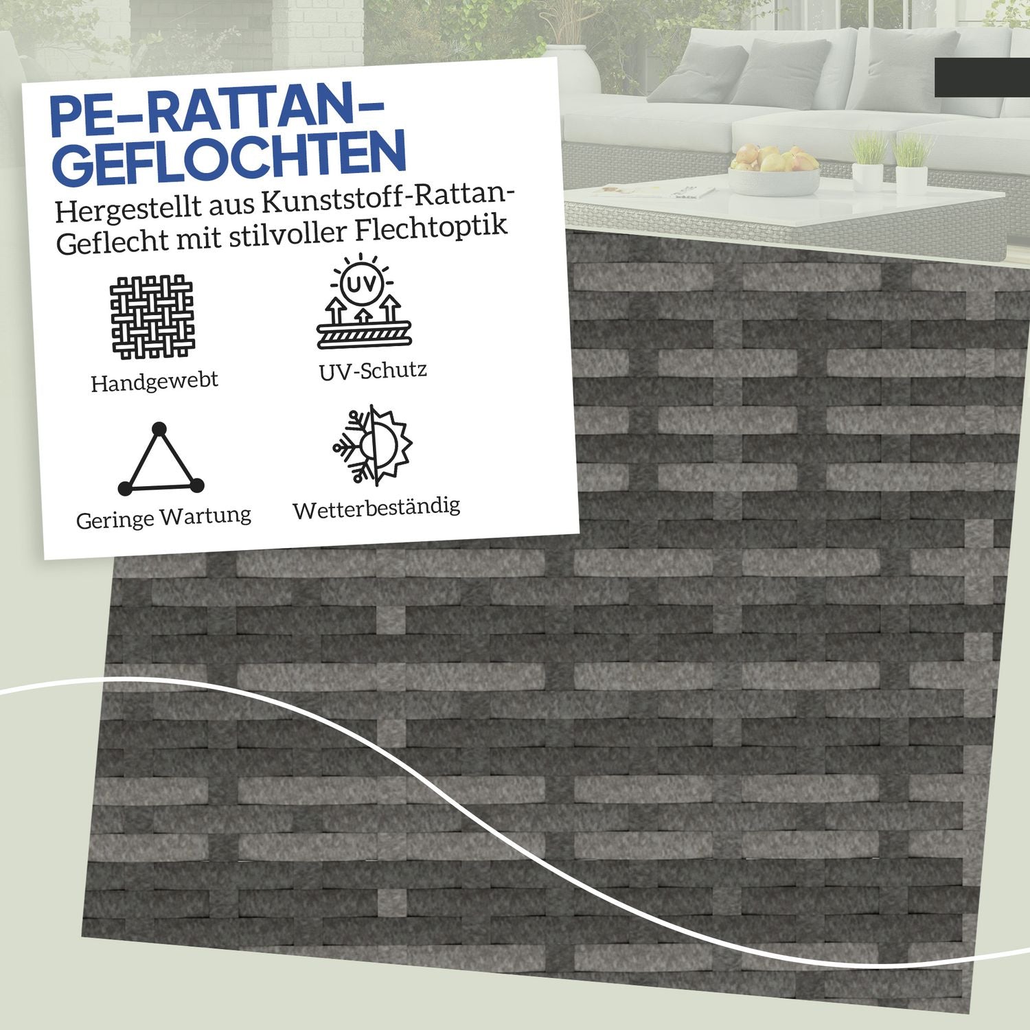 Utomhusrottingpallar med förvaring – mörkgrå, väderbeständig