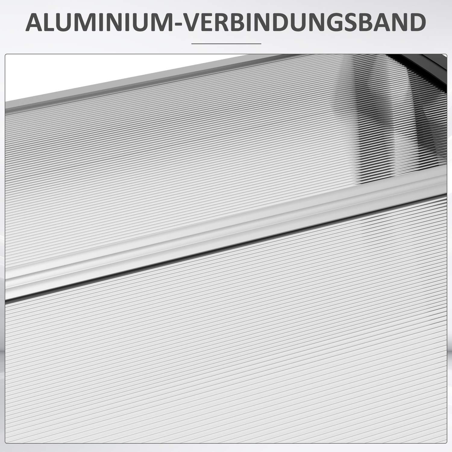 Utomhustak av aluminium med UV- och regnskydd, svart