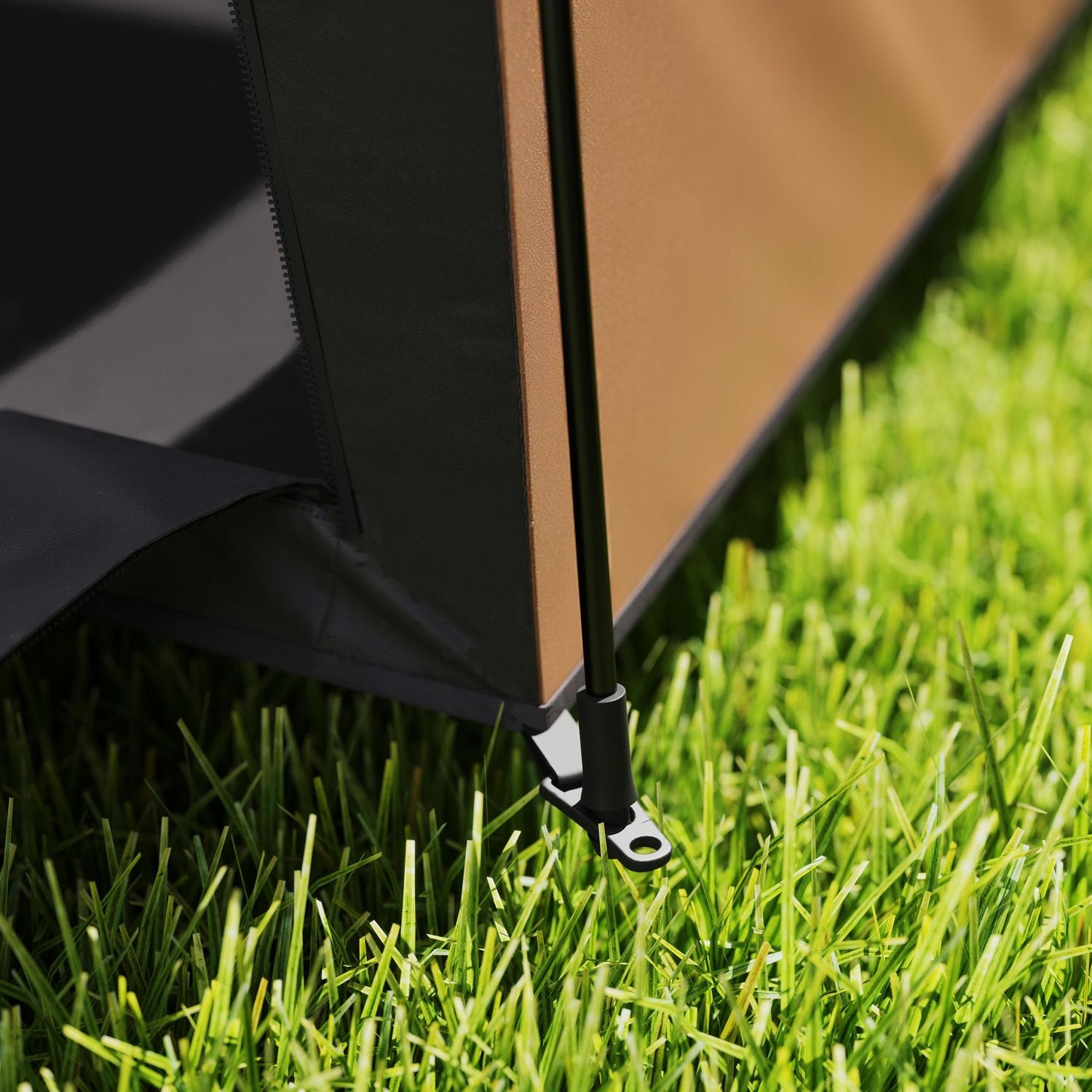 Utomhustält för husdjur – Meshfönster, soltak, mörkbrunt