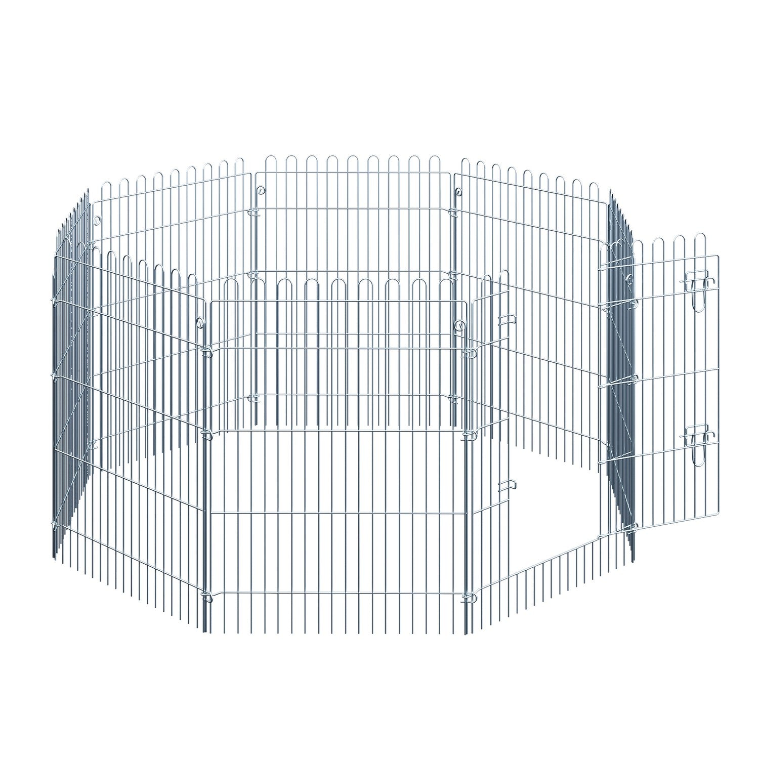 Utomhusvalplekhage, 8-panel, Säker & Stabil, 63x91 cm