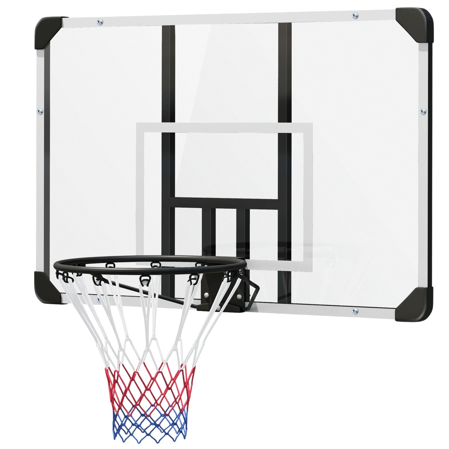 Utomhus väggmonterad basketbåge med ståltavla