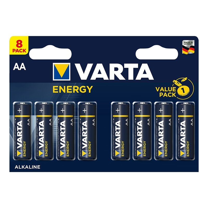 Varta Energy Alkaline batterier AA 8 stycken i multipack
