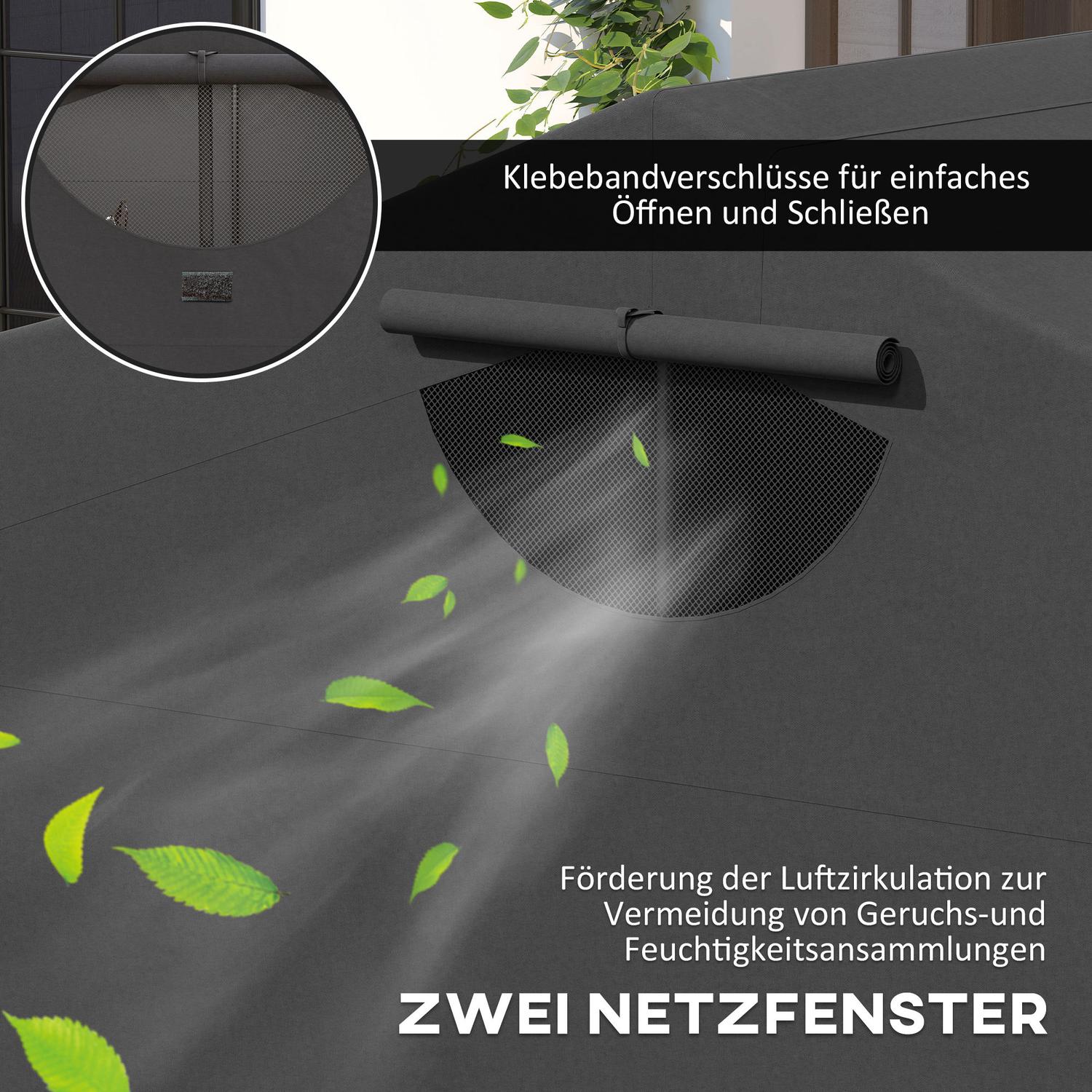 Vattentätt motorcykelskydd, vikbart Oxfordtyg 345cm