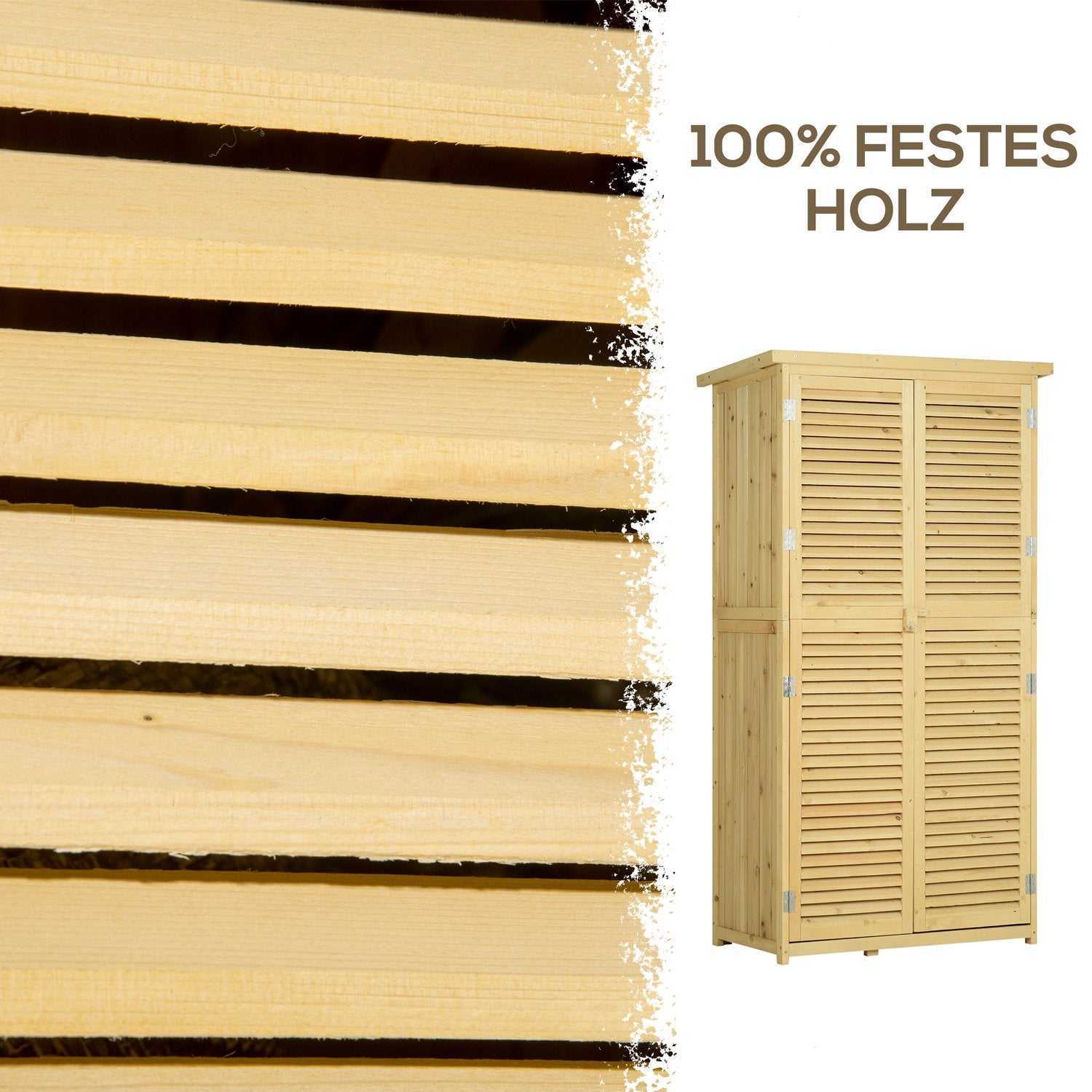 Verktygsbod i trä med asfalttak, 4 fack