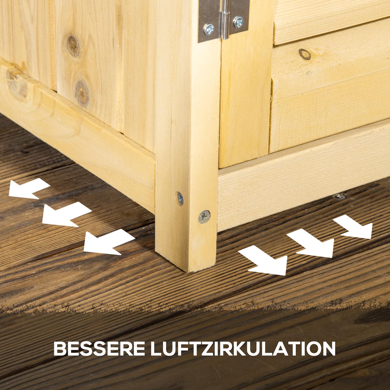 Verktygsbod i trä med asfalttak, 4 fack