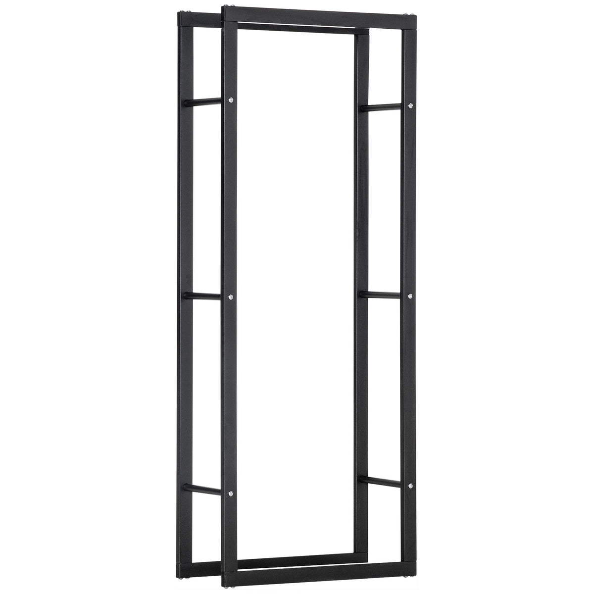 Verticale houten plank, 100 kg draagvermogen, metalen frame, 60x25x150 cm