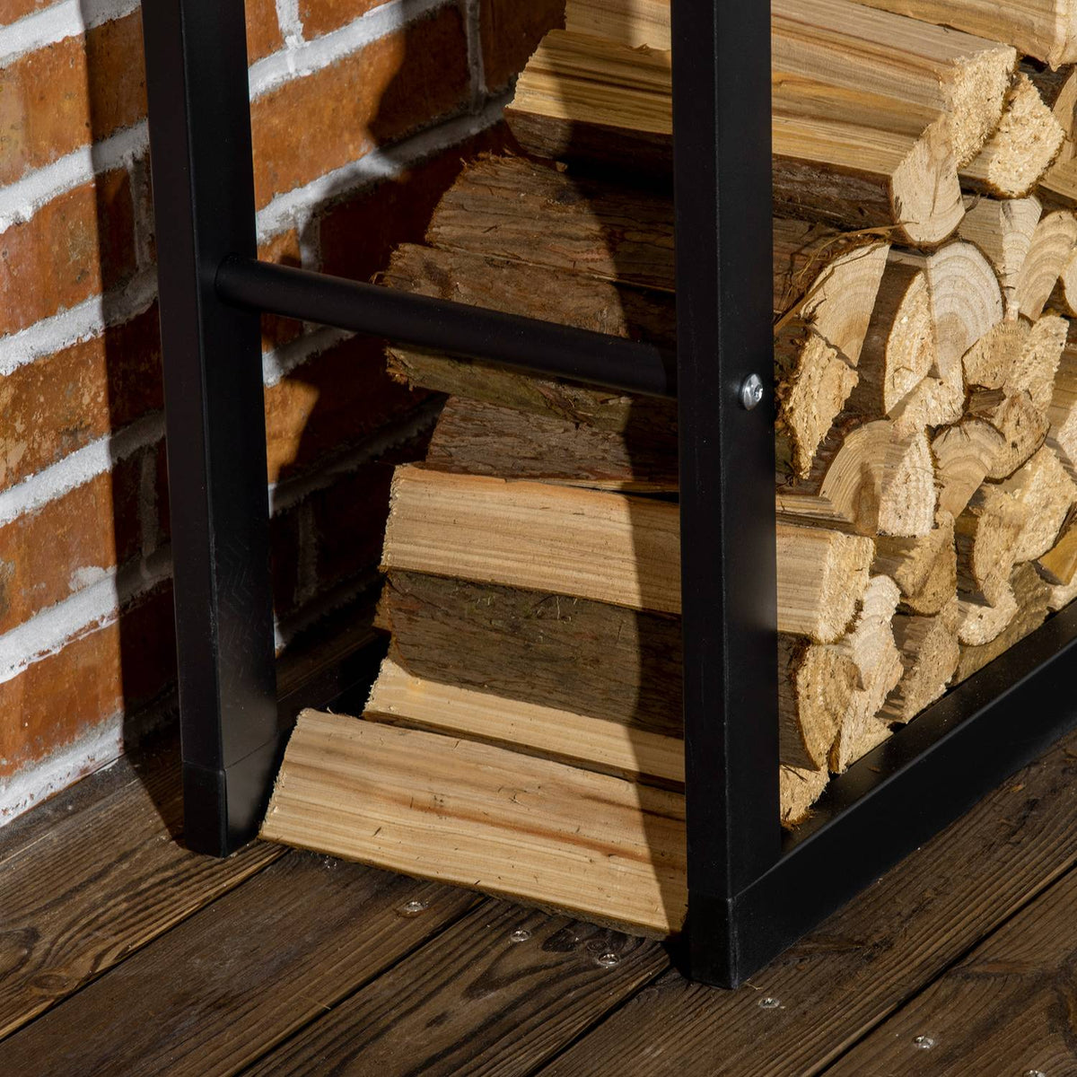 Verticale houten plank, 100 kg draagvermogen, metalen frame, 60x25x150 cm