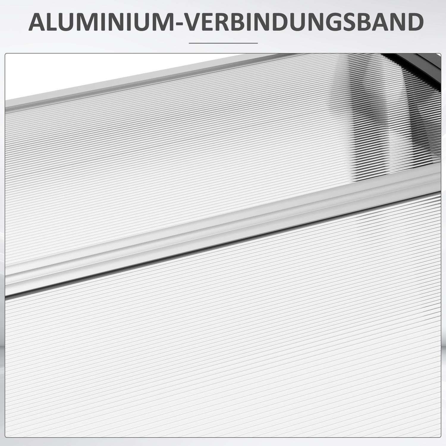 Vågformad ytterdörr av polykarbonat, UV-skyddad, 90x150cm