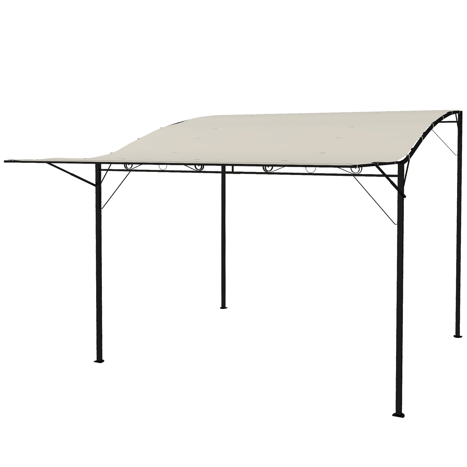 Väggmonterad Pergola Gazebo 3x2,5m, stål, vattenavvisande