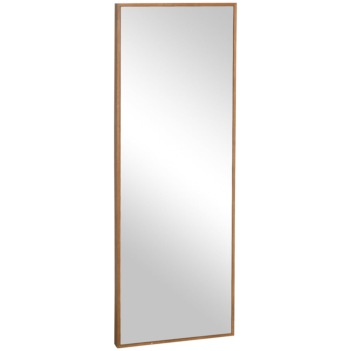 Väggspegel 125x45 cm – Träram, naturlig finish