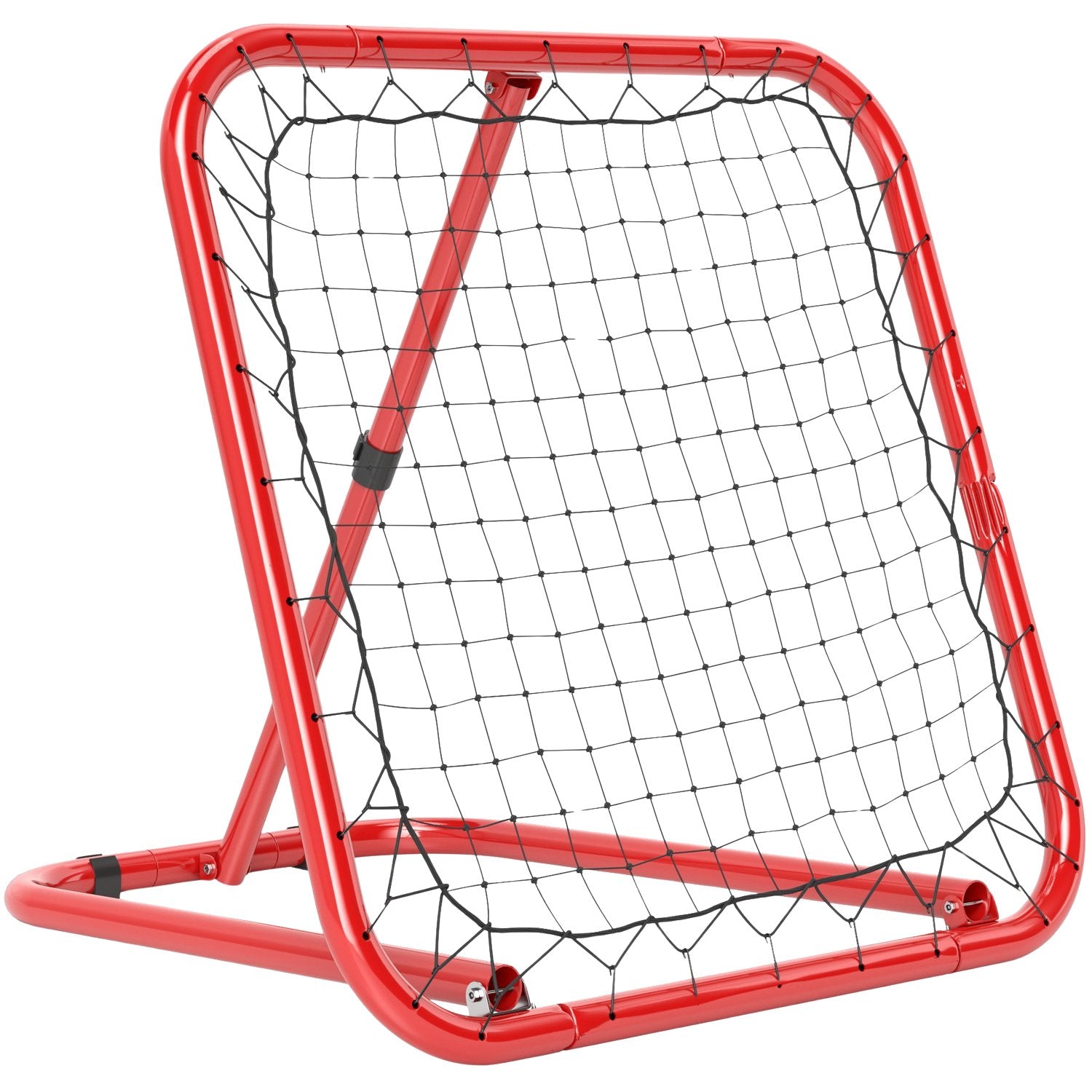 Vikbar fotbollsrebounder – röd, metall, 63 x 63 cm
