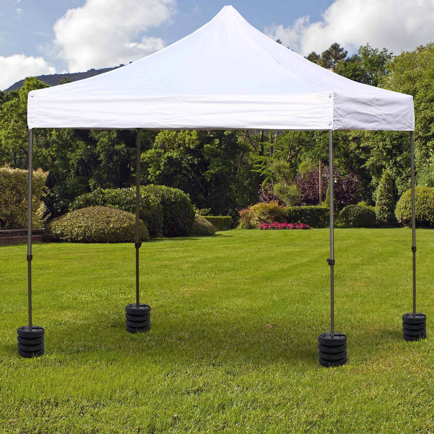 Partytältvikt – Fyllbar upp till 5 kg, svart HDPE, Ø25x6 Cm