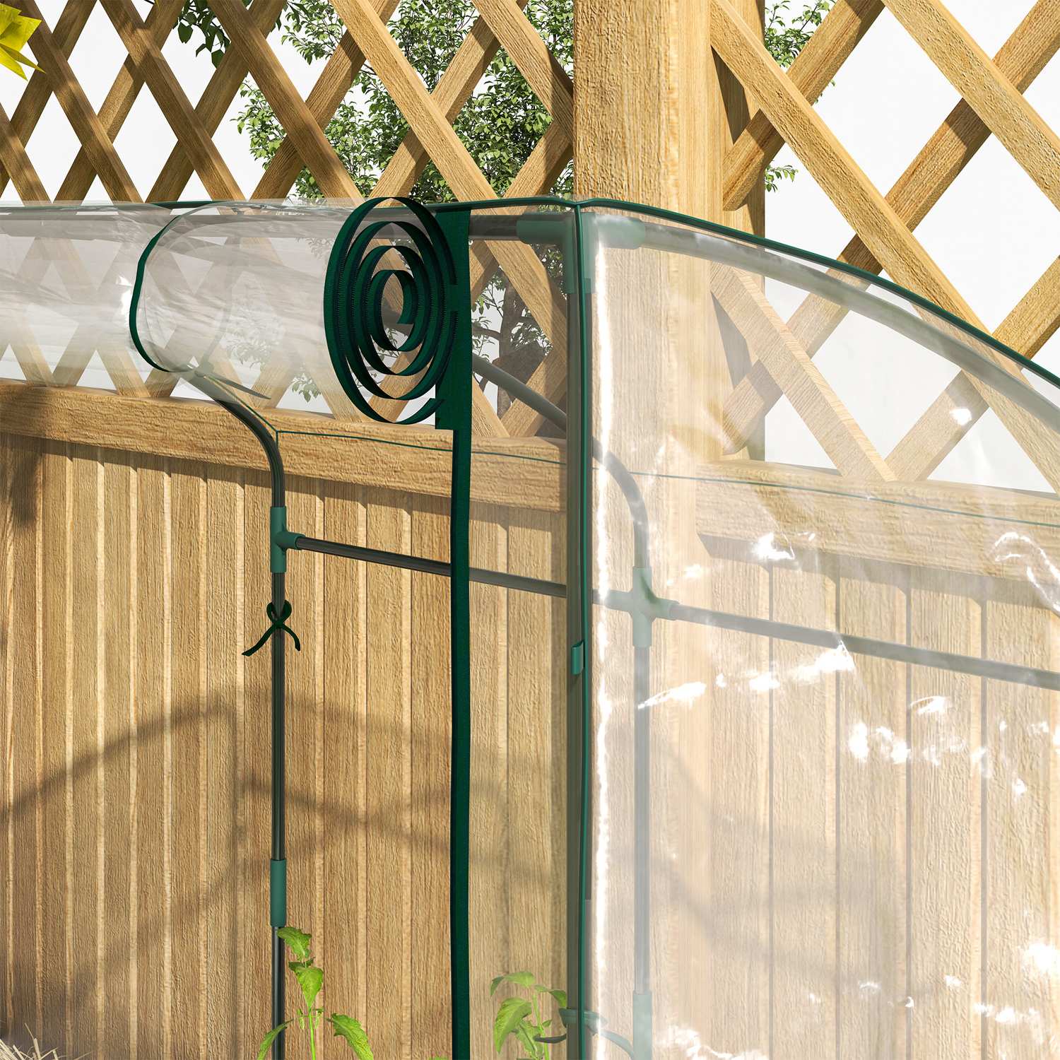 Vintertätt Stålväxthus, Böjt tak, 128x70x170cm