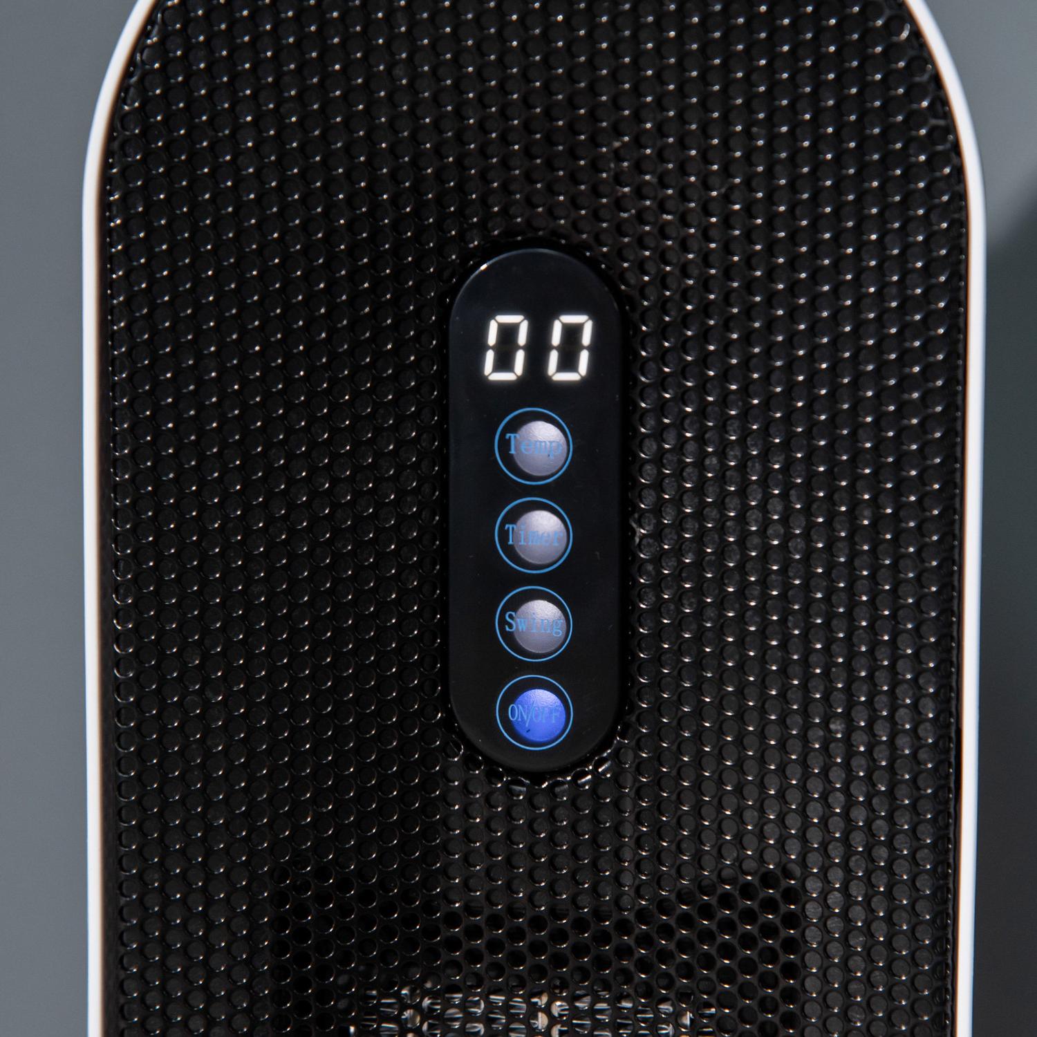 Keramisk tornvärmare, 2000W, Fjärrkontroll & Timer, Oscillerande