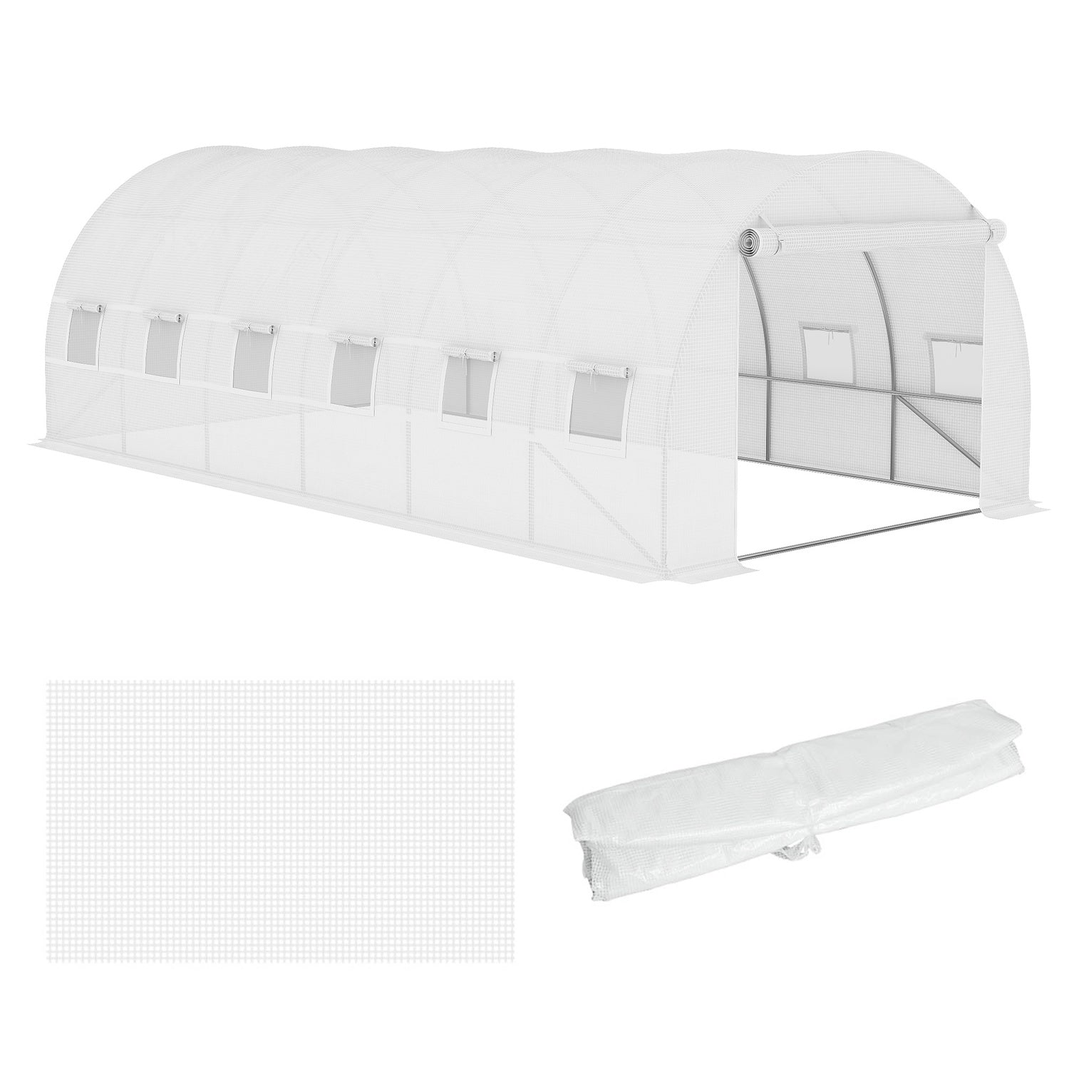 Växthusfilm – Rivsäker, 600x300x200 cm, 12 fönster