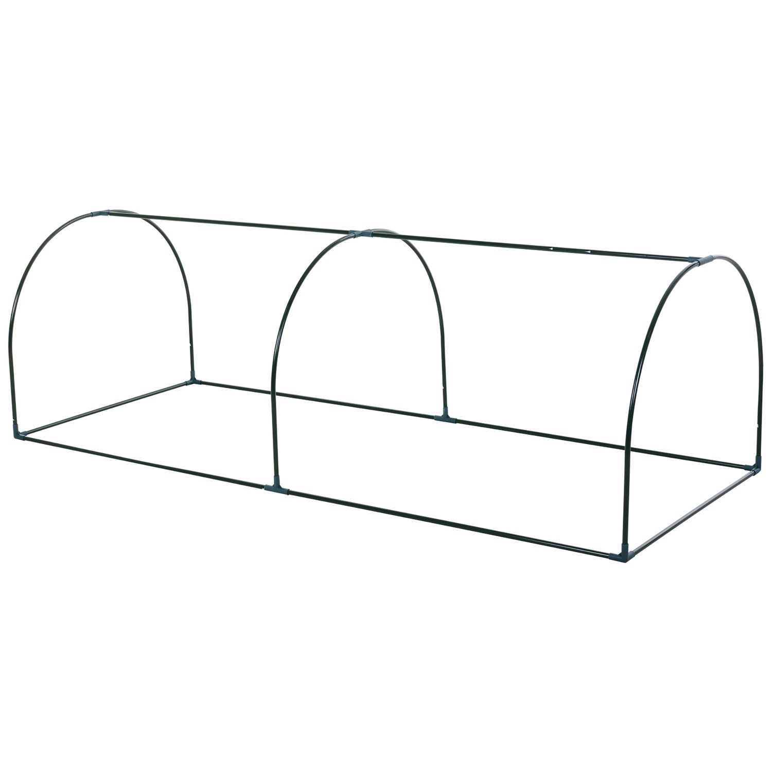 Växthus i stål PVC med dörr – 250x100x80cm kall ram