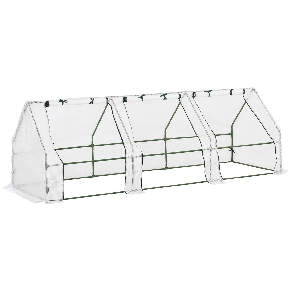 Växthus kall ram för tomater, 270x90x90 cm, Vit