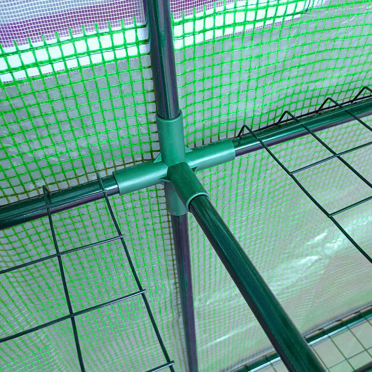 Växthus med UV-skydd, Stålstomme, 200x100x215 cm