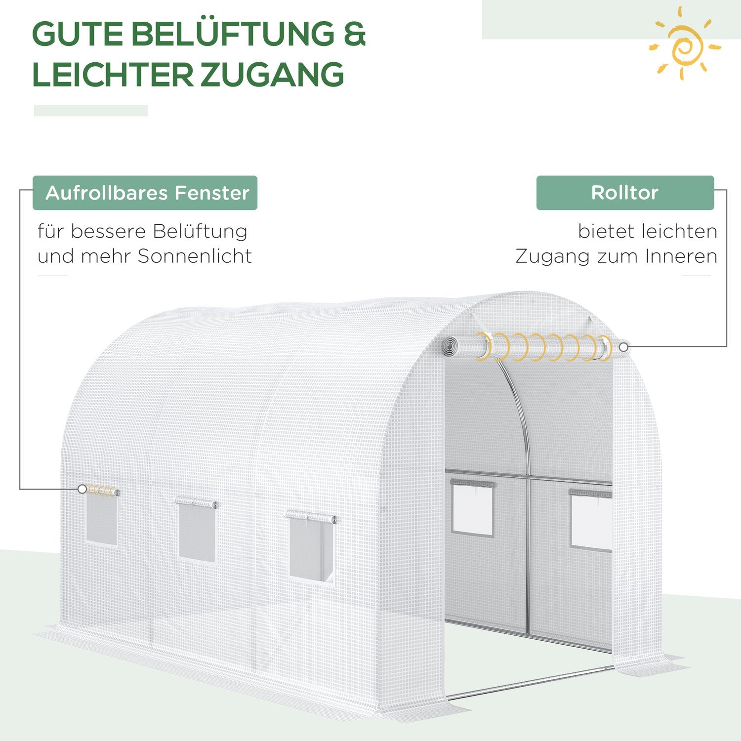 Växthuspolyetenfilm 3x2x2m, 6-fönsterbyte