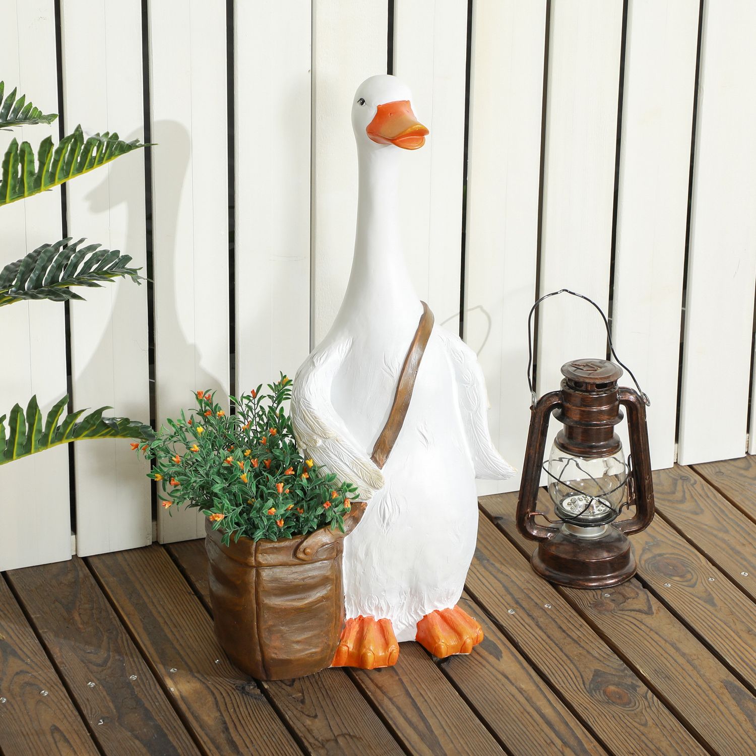 Swan Design hartsplanterare med dräneringshål, inomhus/utomhus