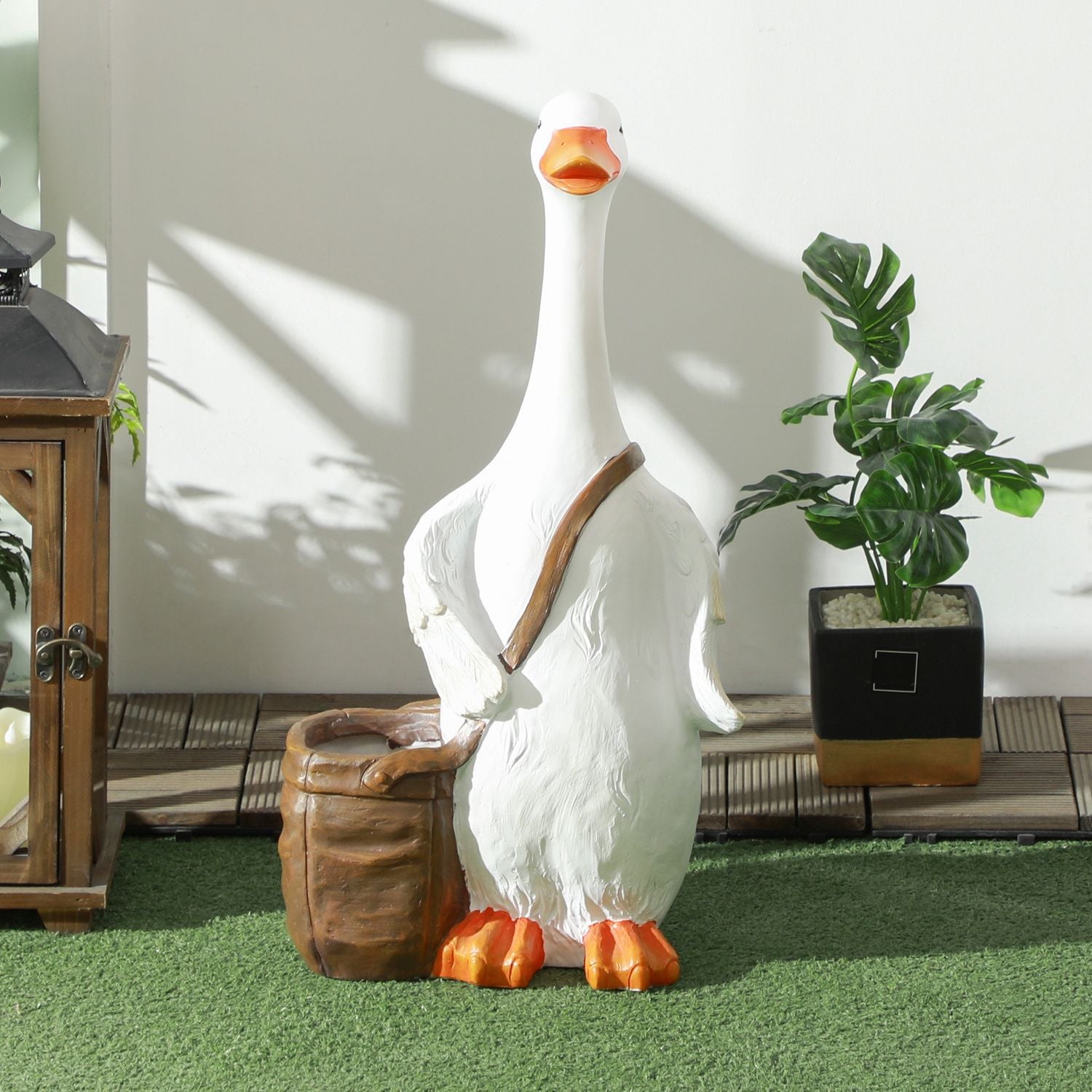 Swan Design hartsplanterare med dräneringshål, inomhus/utomhus