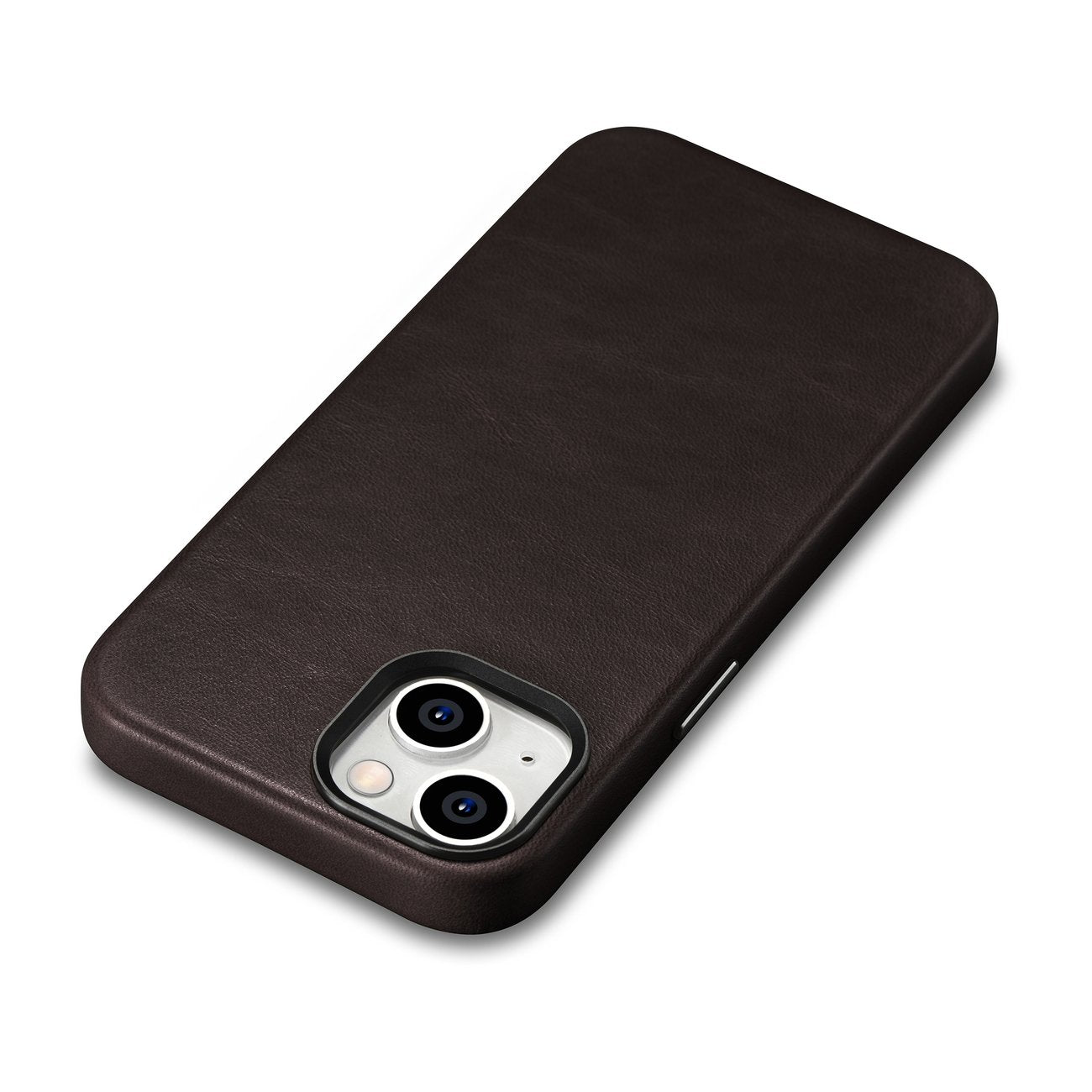 iPhone 14 Plus magnetiskt läderfodral med MagSafe Oil Wax Premium Läderfodral mörkbrunt