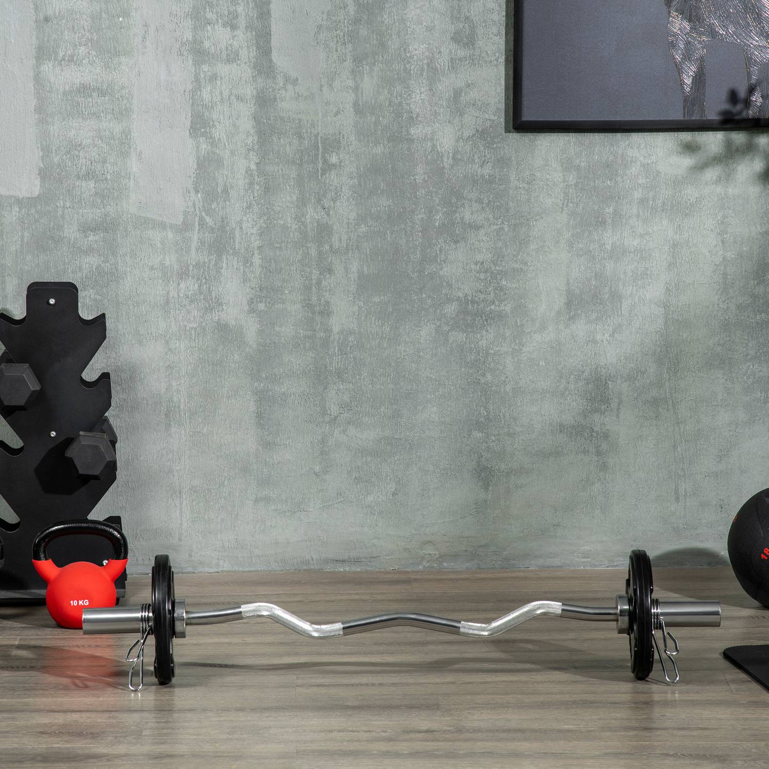 10 kg gummi olympiska viktskivor set, golvvänlig