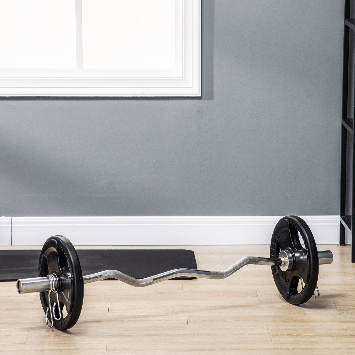 10 kg gummi olympiska viktskivor set, golvvänlig