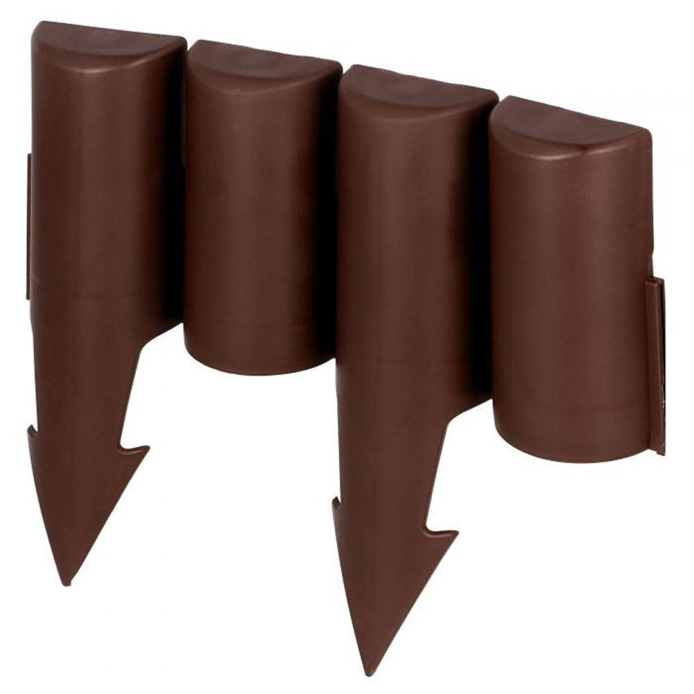 10 st trädgårdskanter 250 cm, slitstarkt material, brun