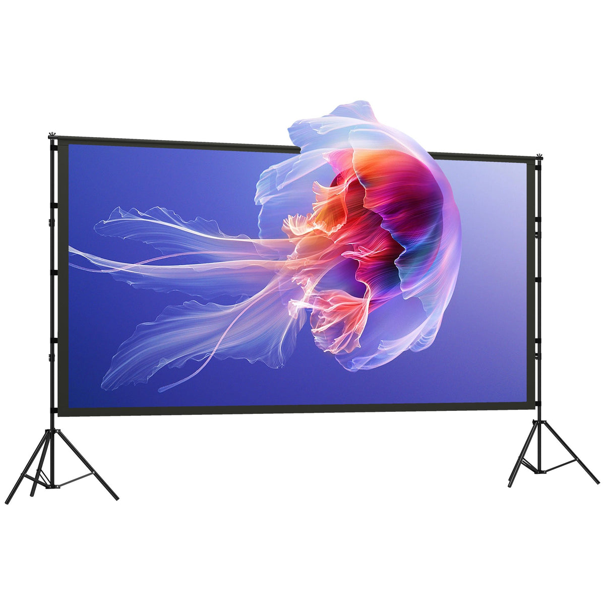 120" projektorduk, 4K/8K, dubbelt stativ