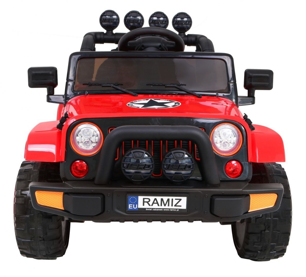 12V 4WD terrängfordon med fjärrkontroll, LED-ljus, MP3