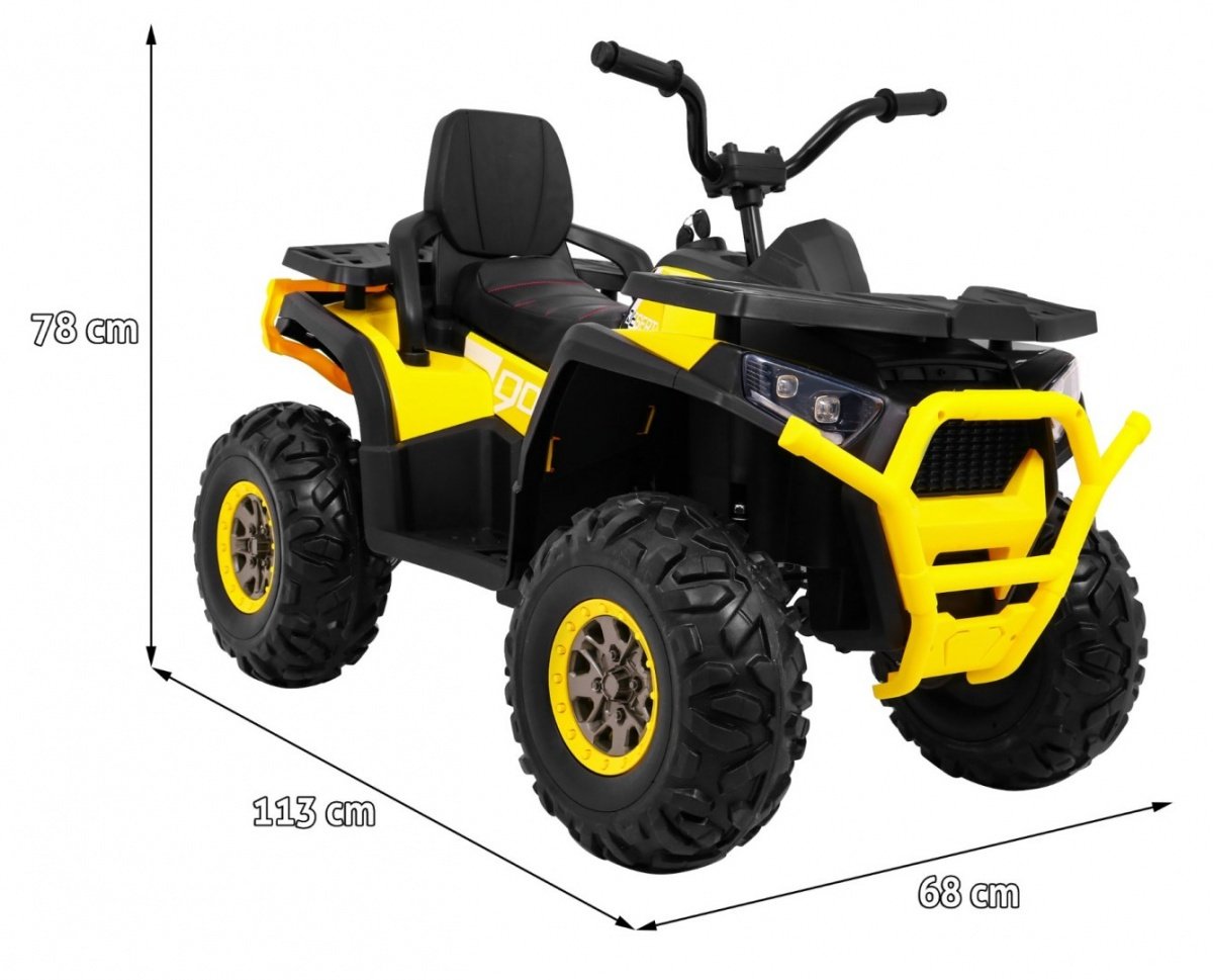 12V Desert Quad ATV med fjärrkontroll, LED-ljus, MP3, EVA-hjul