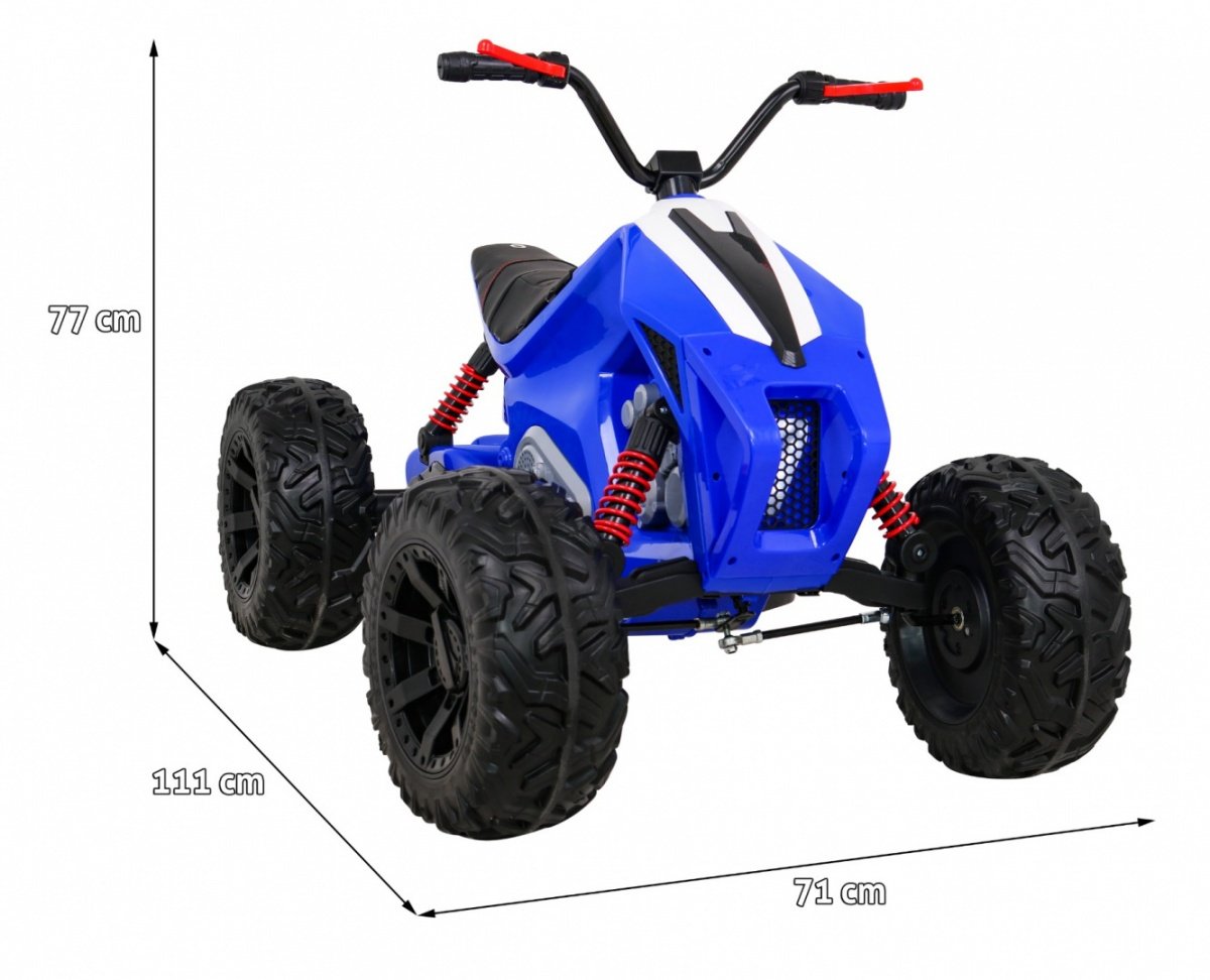 12V Kids Quad med LED-lampor, MP3, USB och lädersäte