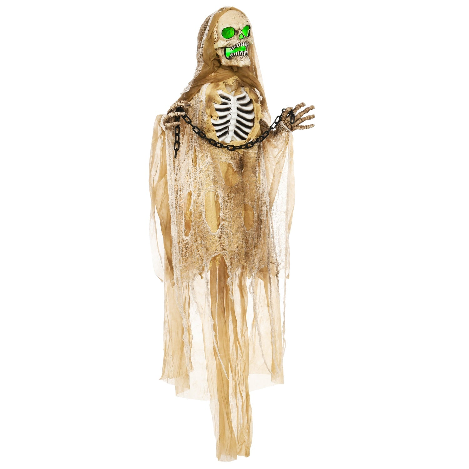 Naturlig storlek 183 cm Halloween Skelett med LED & Ljud