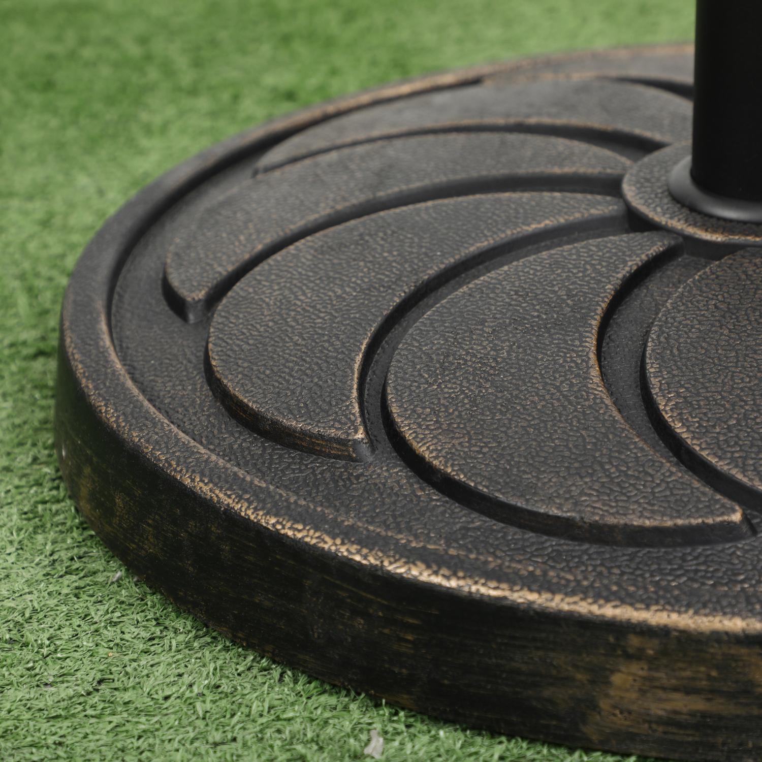 18 kg hartsparaplystativ, rund brons, Ø38/48 mm stolpe