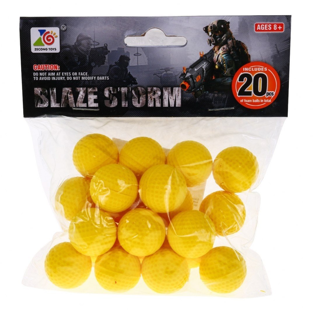 20 mjuka skumbollar för Blaze Storm Gun - 2,35 cm diameter