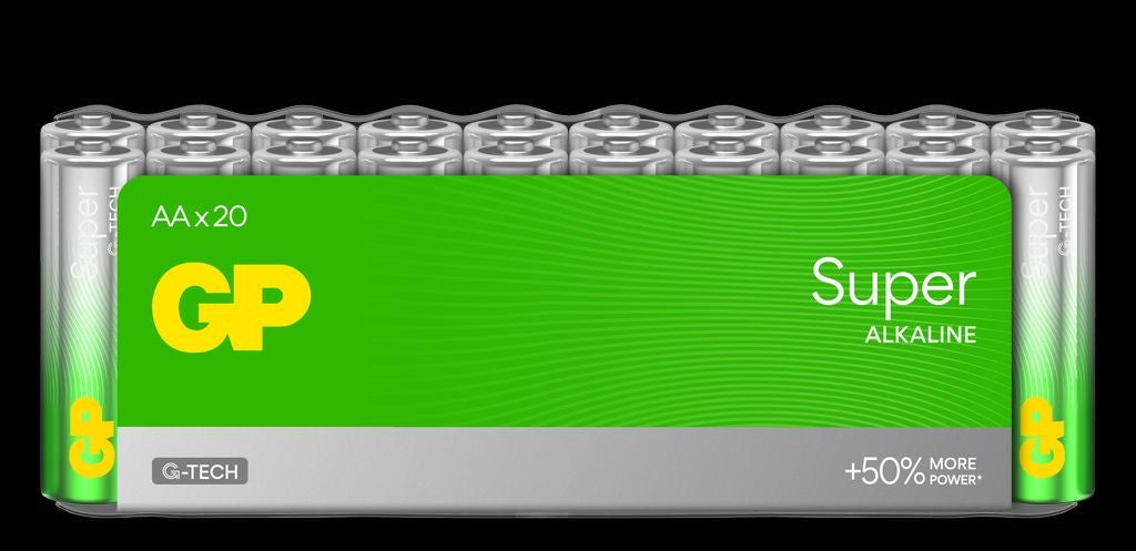 20-pack AA-batteri, GP Super Alkaline 15A/LR6