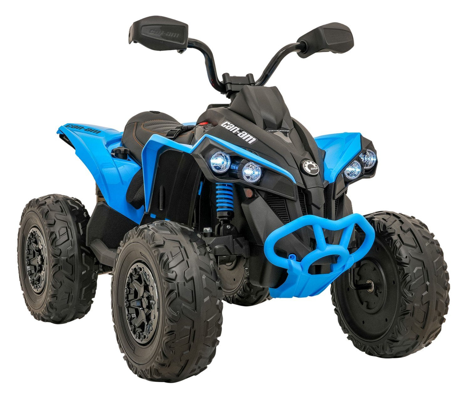 24V Quad ATV med LED-lampor, Bluetooth och lädersäte