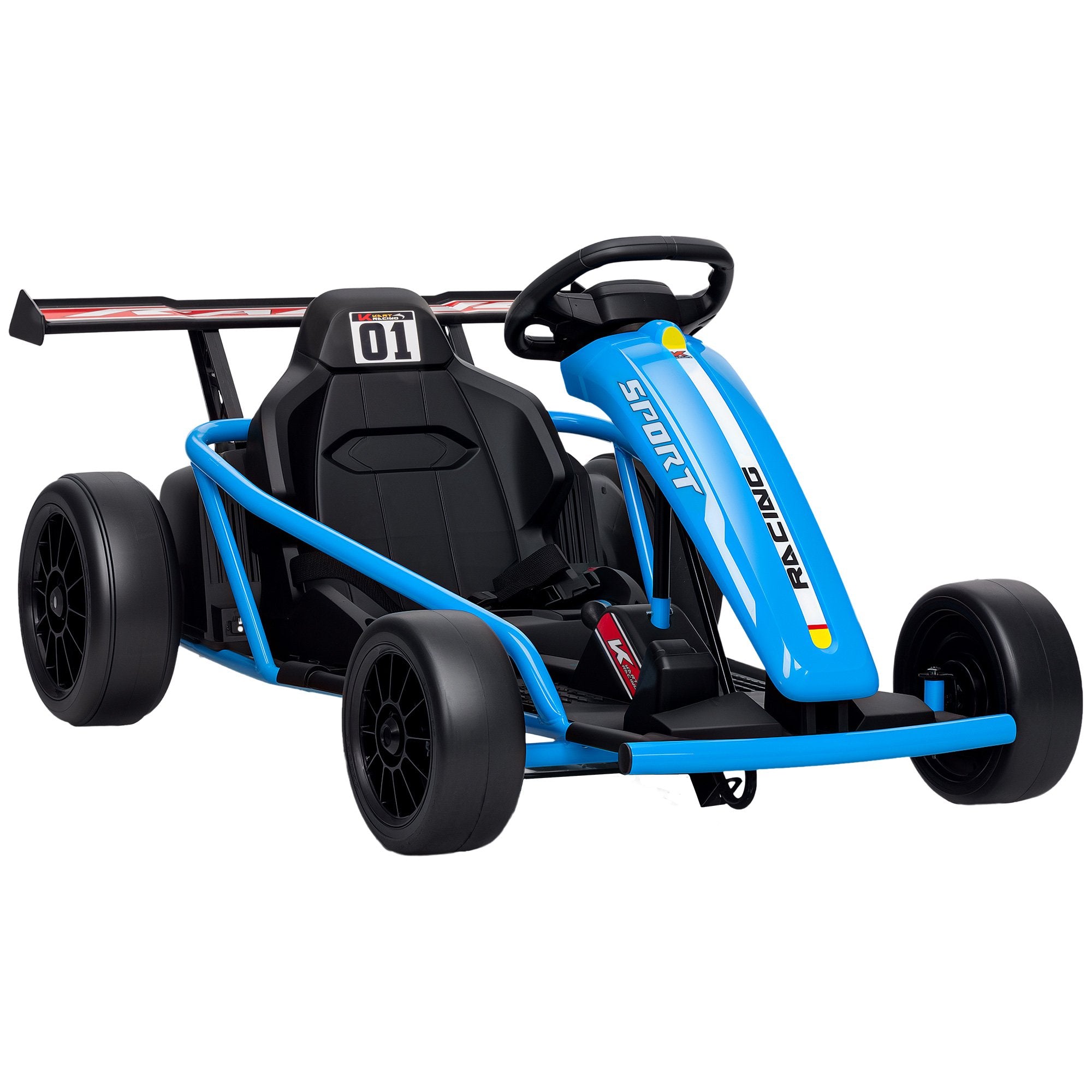 Elektrická driftovací motokára 24 V, pro děti od 8 do 12 let, modrá