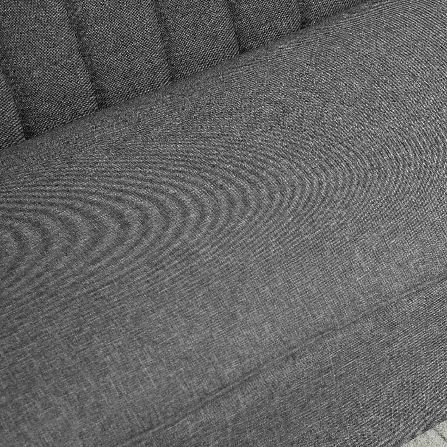 2-Sits Tygsoffa Stoppad Soffa Sittgrupp Lounge Soffa Träskum Mörkgrå 117 X 56,5 X 77 Cm