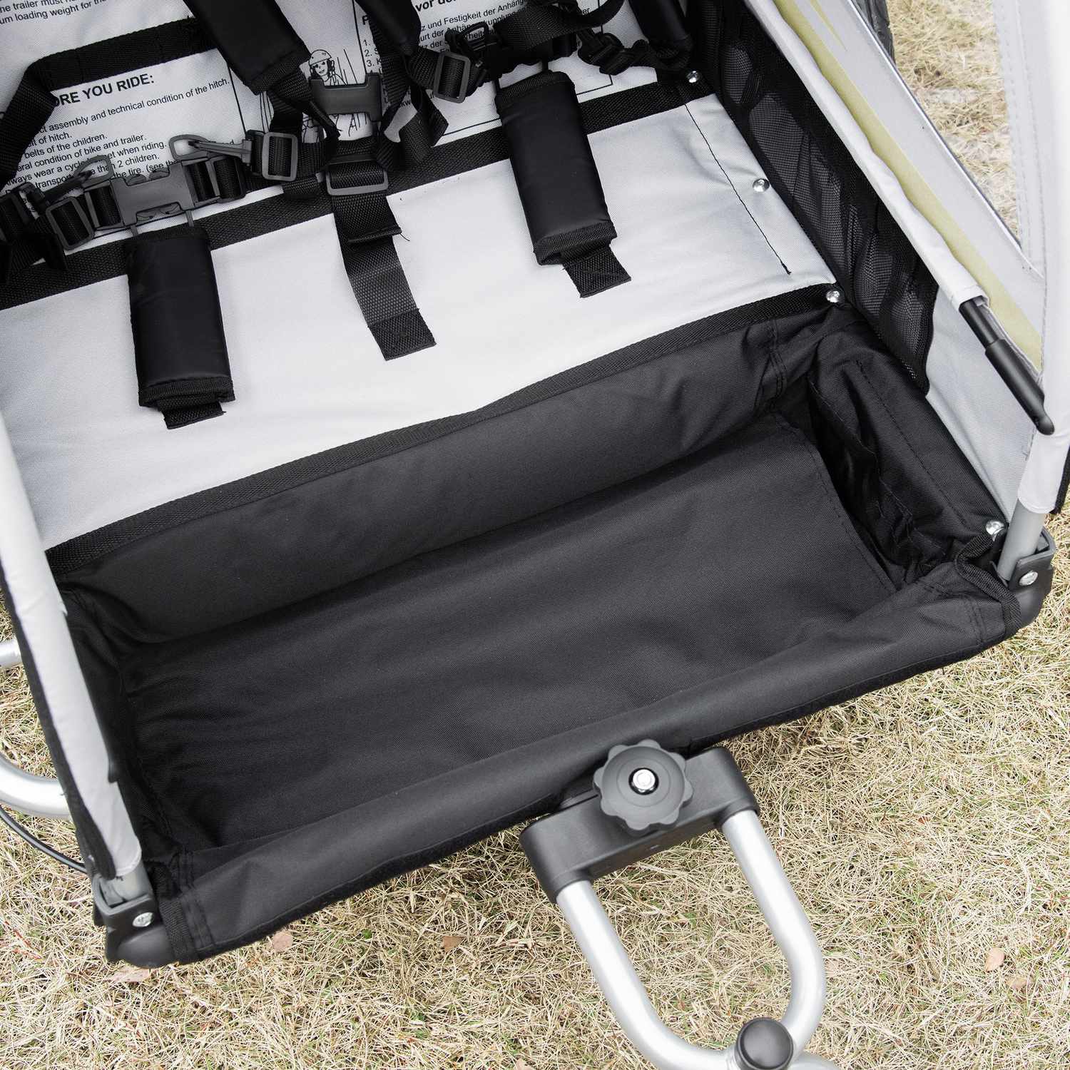 2-i-1 barncykelvagn, 360° roterande, passar 2 barn